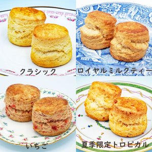 画像1: 7月26日(土)到着 4種のスコーンと紅茶のセット